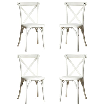 4 Pack Resin X Back Chair, Mid Century Chair Modern Farmhouse Cross Back Chair For Kitchen ,Lime Wash Lime White Vintage Resin