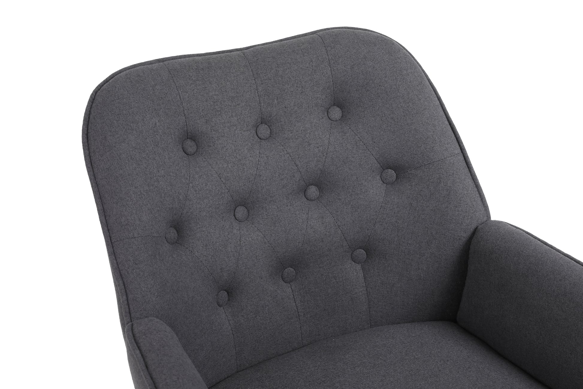 Modern Mid Century Chair Linen Sherpa Armchair For Living Room Bedroom Office Easy Assemble Dark Grey Dark Gray Primary Living Space Foam Linen