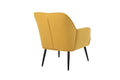Modern Mid Century Chair Linen Sherpa Armchair For Living Room Bedroom Office Easy Assemble Yellow Yellow Foam Linen