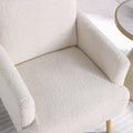 Reading Armchair Living Room Comfy Accent Chairs, Bedroom Chairs For Office Bedroom With Arm Rest, Lounge Chair For Office And Study Beige Fabric