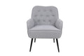 Modern Mid Century Chair Linen Sherpa Armchair For Living Room Bedroom Office Easy Assemble Light Grey Light Gray Primary Living Space Foam Linen