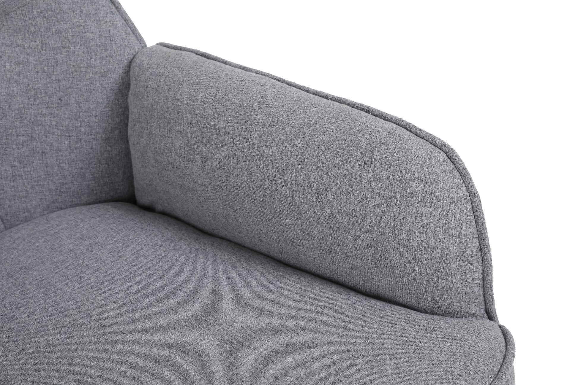 Modern Mid Century Chair Linen Sherpa Armchair For Living Room Bedroom Office Easy Assemble Light Grey Light Gray Primary Living Space Foam Linen