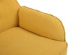 Modern Mid Century Chair Linen Sherpa Armchair For Living Room Bedroom Office Easy Assemble Yellow Yellow Foam Linen
