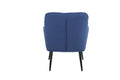 Modern Mid Century Chair Linen Sherpa Armchair For Living Room Bedroom Office Easy Assemble Blue Blue Foam Linen