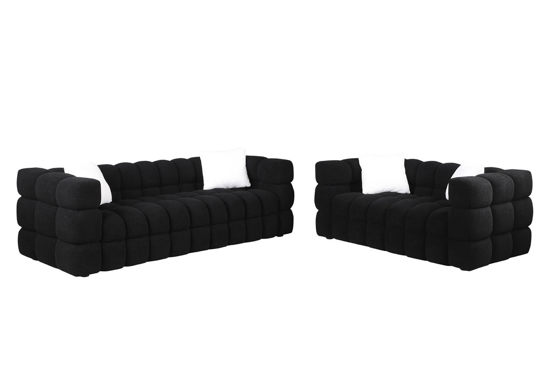84.3 62.2 Length ,35.83" Deepth ,Human Body Structure For Usa People, Marshmallow Sofa,Boucle Sofa ,White Color,3 Seater. Sofa And Seater Black Light Brown Wood Primary Living Space Medium Soft Split Back Eucalyptus Square Arms Boucle 5 Seat
