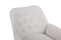 Modern Mid Century Chair Linen Sherpa Armchair For Living Room Bedroom Office Easy Assemble Beige Beige Foam Linen