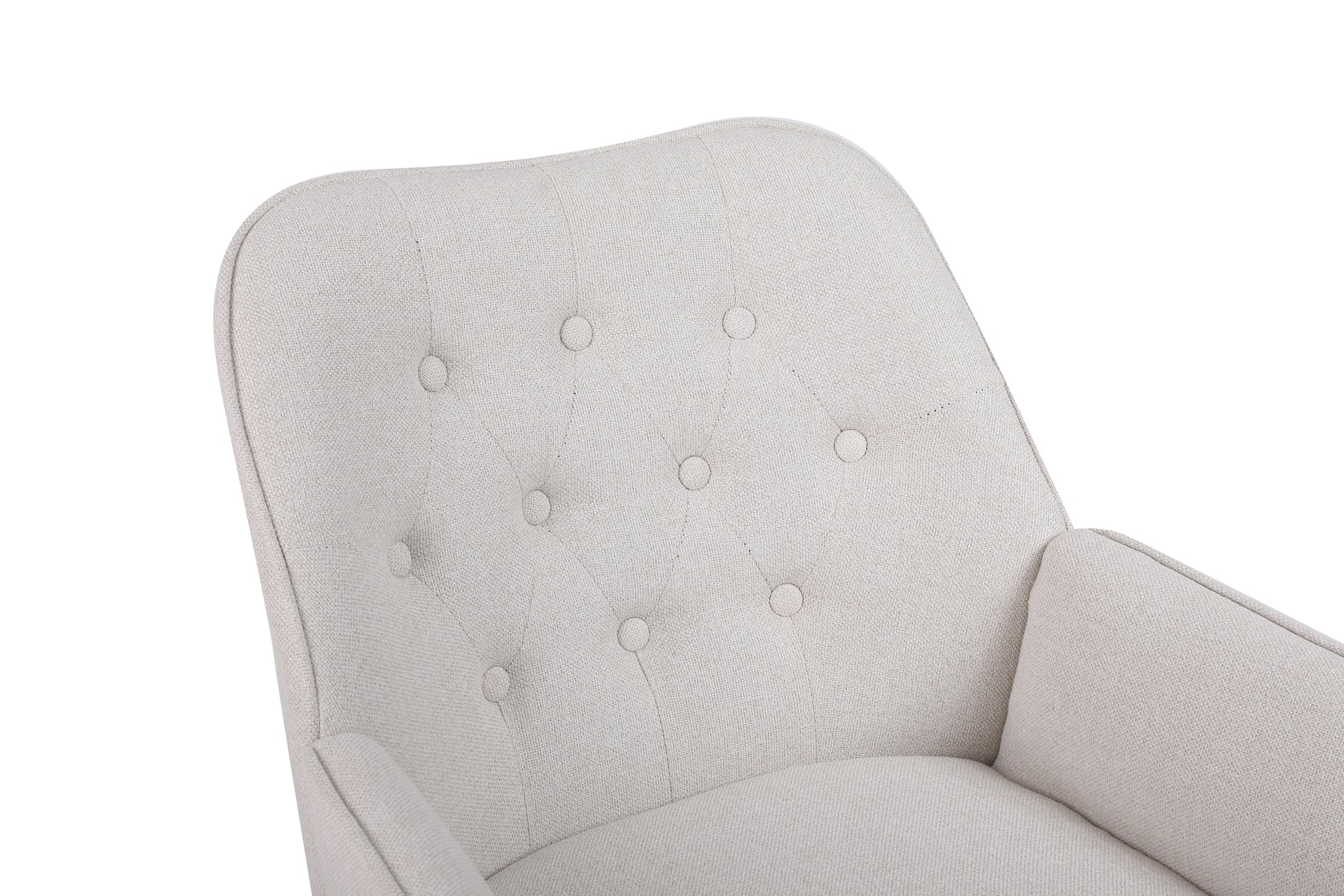 Modern Mid Century Chair Linen Sherpa Armchair For Living Room Bedroom Office Easy Assemble Beige Beige Foam Linen