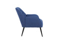 Modern Mid Century Chair Linen Sherpa Armchair For Living Room Bedroom Office Easy Assemble Blue Blue Foam Linen