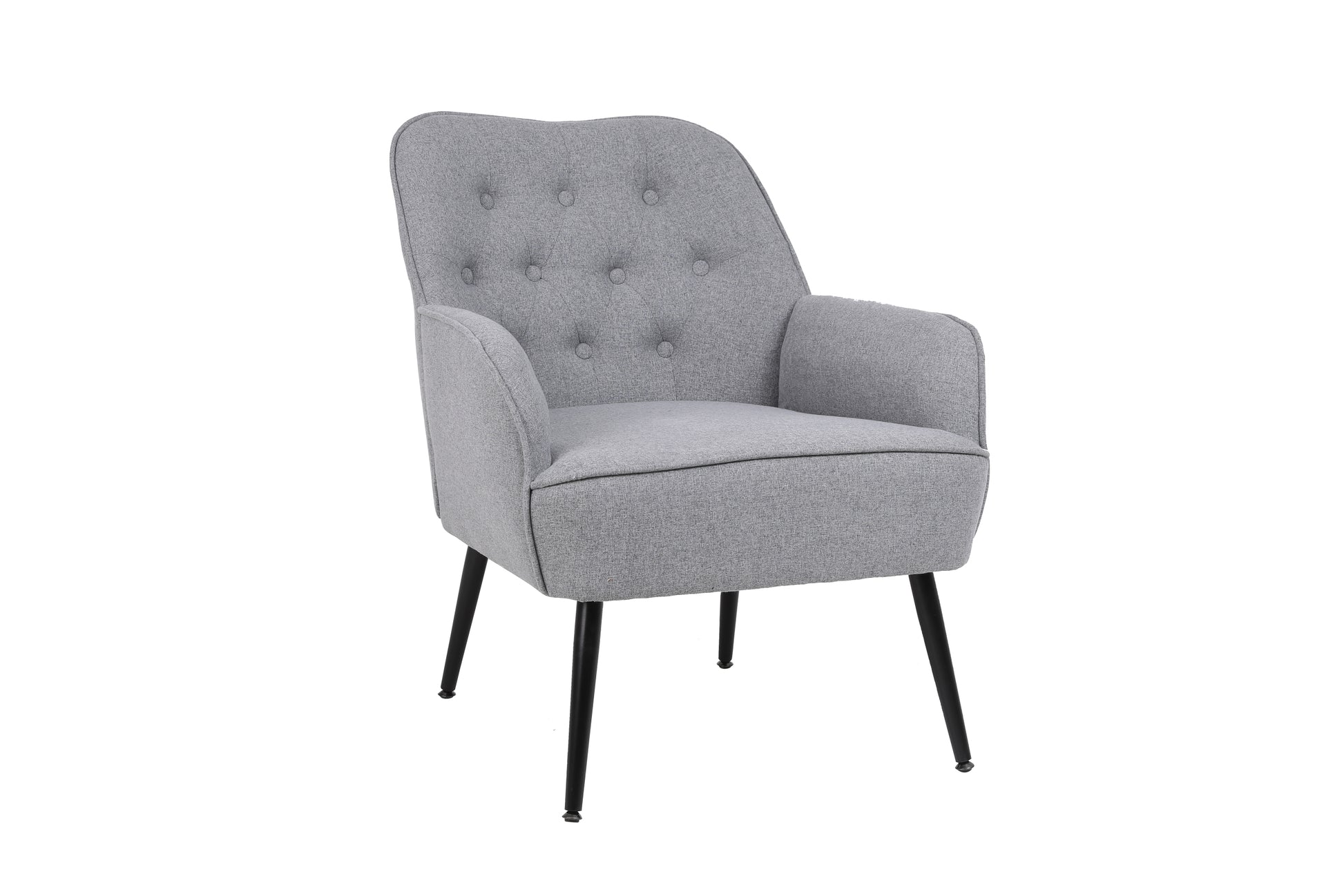 Modern Mid Century Chair Linen Sherpa Armchair For Living Room Bedroom Office Easy Assemble Light Grey Light Gray Primary Living Space Foam Linen