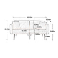 Coolmore Velvet Sofaaccent Sofa .Seat Sofa With Metal Feet Beige Polyester