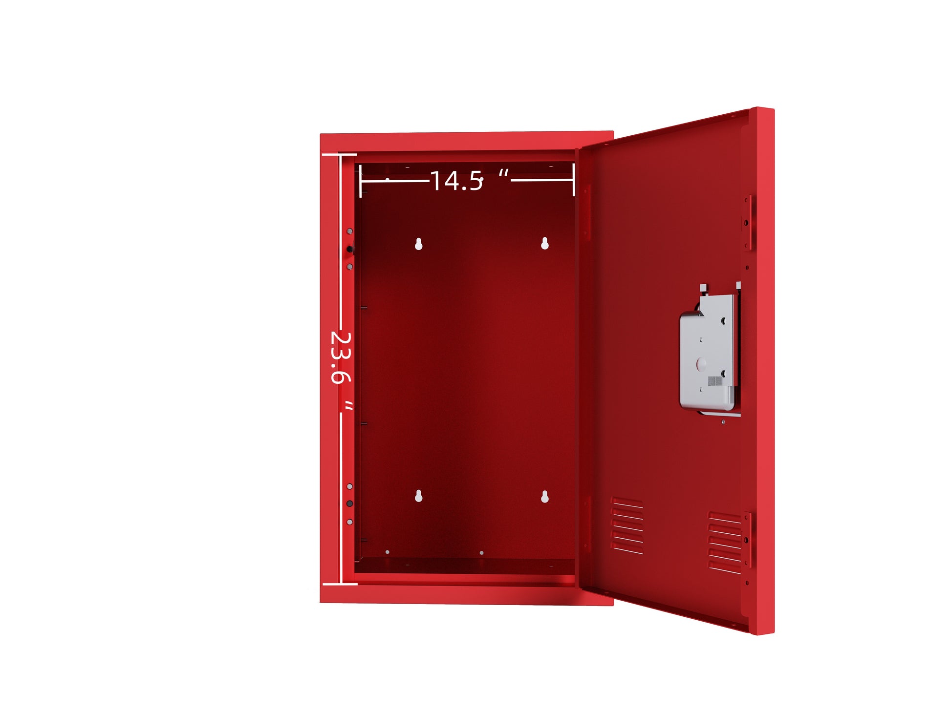 24" H Locker Storage Cabinet, Metal Locker Storage Cabinet With 1 Doors, Small Metal Locker,Lockable Storage Cabinet,For Employees,Office,Kids Locker Assembly Required Elegant Red Red Steel