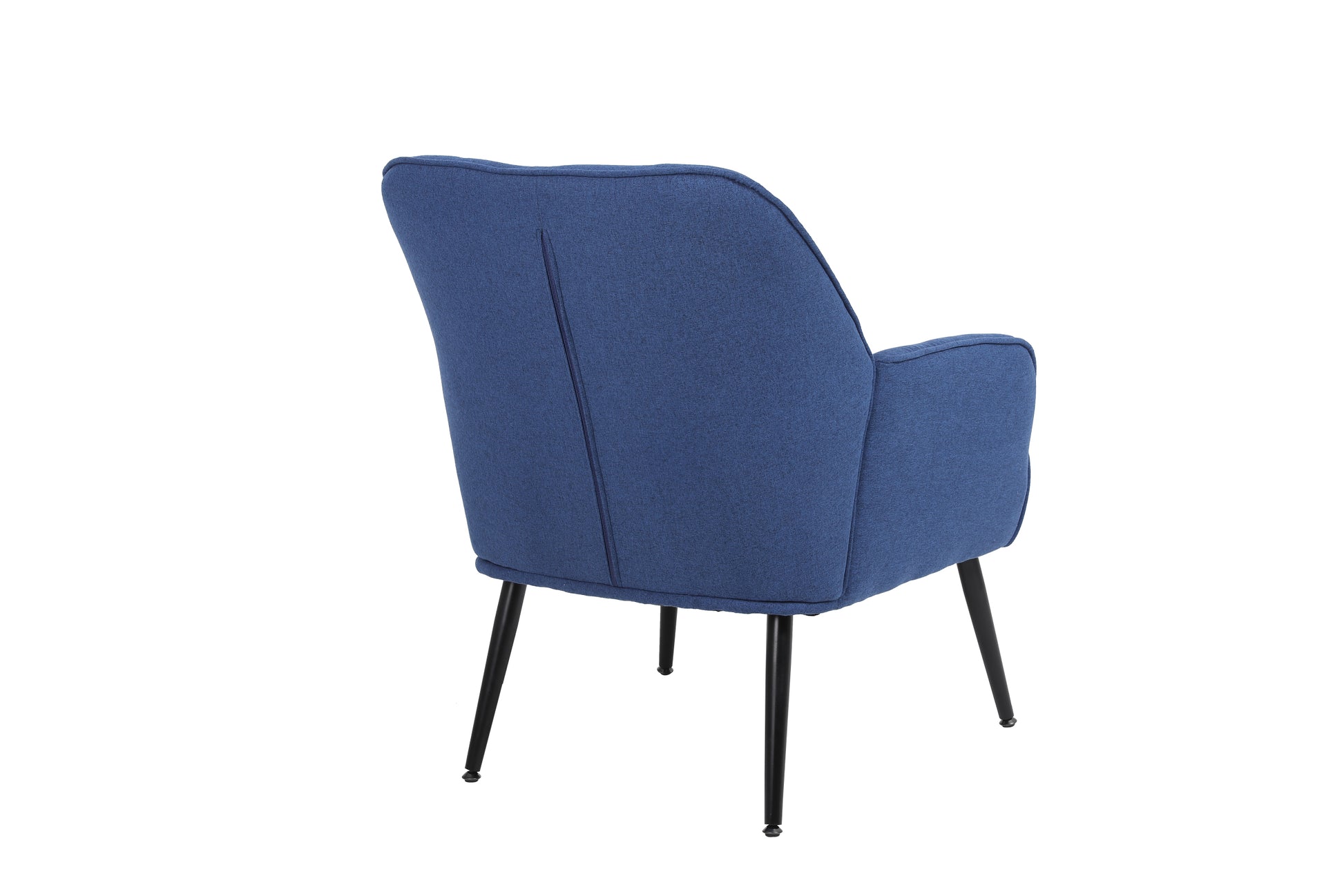 Modern Mid Century Chair Linen Sherpa Armchair For Living Room Bedroom Office Easy Assemble Blue Blue Foam Linen