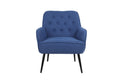 Modern Mid Century Chair Linen Sherpa Armchair For Living Room Bedroom Office Easy Assemble Blue Blue Foam Linen