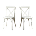 2 Pack Resin X Back Chair, Dining Chair Furniture 2 Pack, Modern Farmhouse Cross Back Chair For Kitchen,Lime Wash Lime White Resin