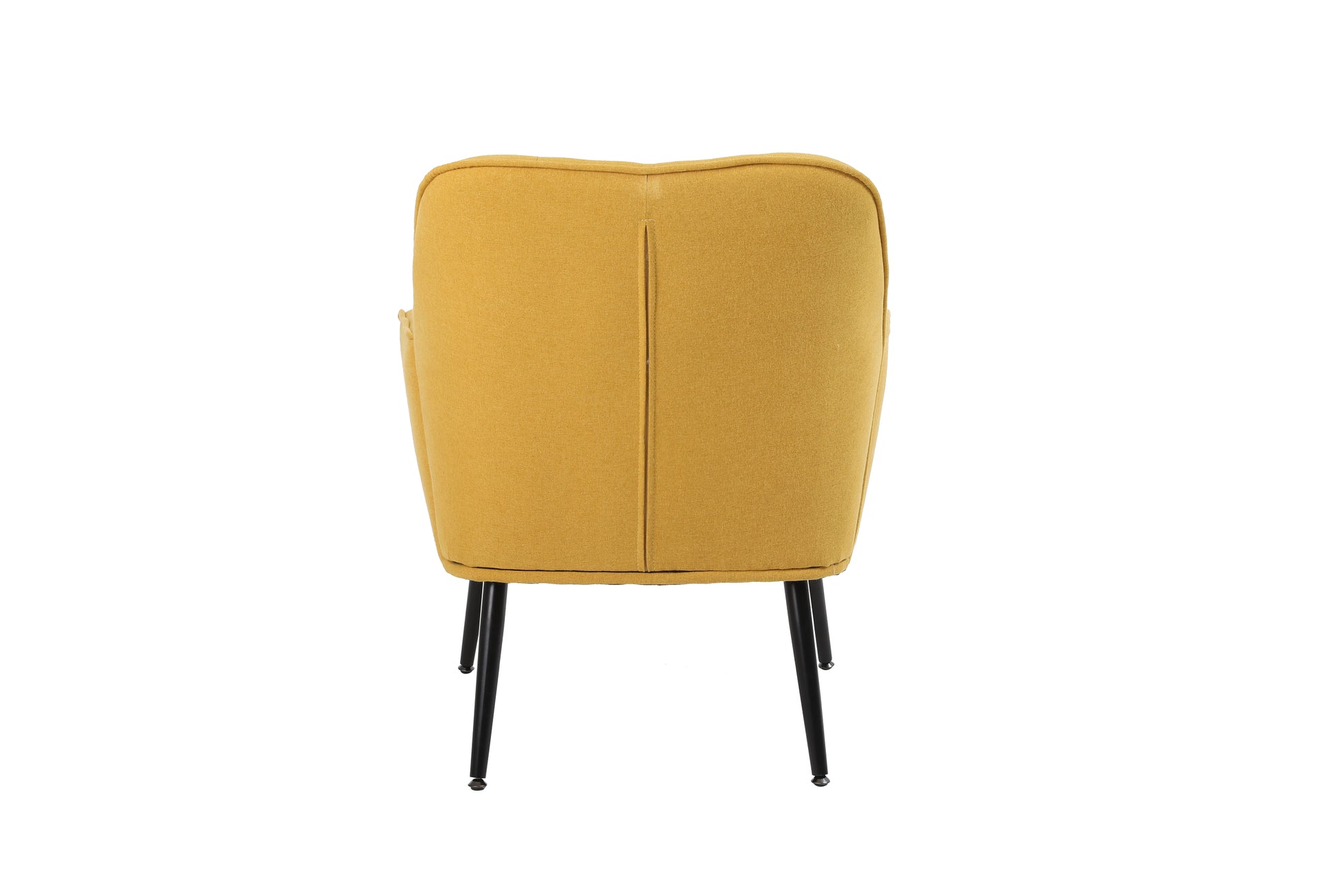 Modern Mid Century Chair Linen Sherpa Armchair For Living Room Bedroom Office Easy Assemble Yellow Yellow Foam Linen