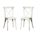2 Pack Resin X Back Chair, Dining Chair Furniture 2 Pack, Modern Farmhouse Cross Back Chair For Kitchen,Lime Wash Lime White Resin