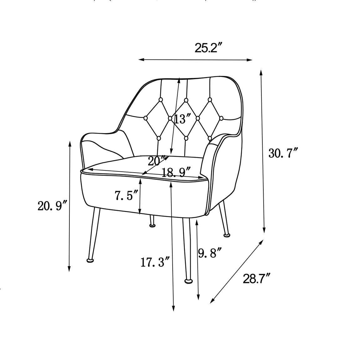 Modern Mid Century Chair Linen Sherpa Armchair For Living Room Bedroom Office Easy Assemble Beige Beige Foam Linen