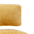 360 Degree Swivel Cuddle Barrel Accent Chairs, Round Armchairs With Wide Upholstered, Fluffy Fabric Chair For Living Room, Bedroom, Office, Waiting Rooms Yellow Foam Boucle