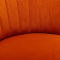 Coolmore 360 Degree Swivel Cuddle Barrel Accent Sofa Chairs, Round Armchairs With Wide Upholstered, Fluffy Velvet Fabric Chair For Living Room, Bedroom, Office, Waiting Rooms Orange Foam Velvet