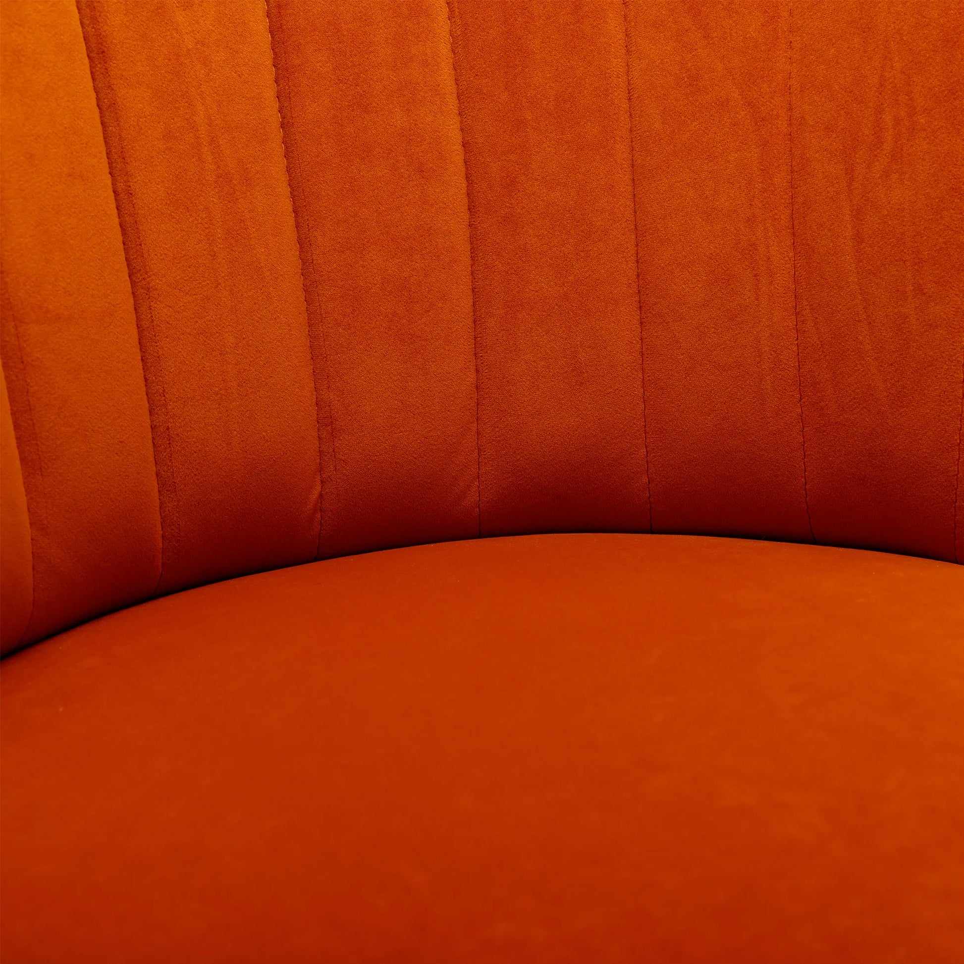 Coolmore 360 Degree Swivel Cuddle Barrel Accent Sofa Chairs, Round Armchairs With Wide Upholstered, Fluffy Velvet Fabric Chair For Living Room, Bedroom, Office, Waiting Rooms Orange Foam Velvet