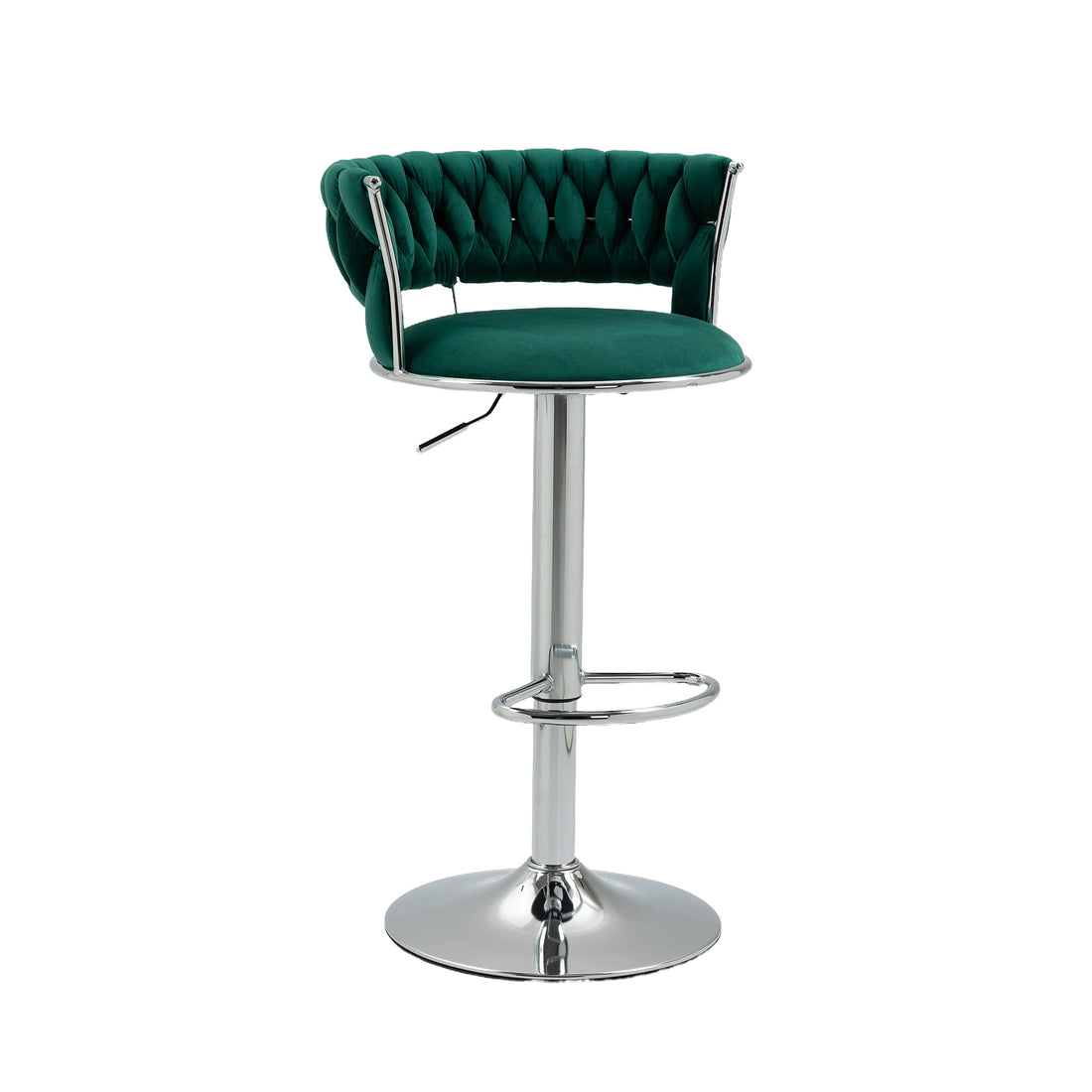 Coolmore Swivel Bar Stools Adjustable Counter Height Chairs With Footrest For Kitchen, Dining Room Emerald Velvet