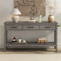 Contemporary 3 Drawer Console Table With 1 Shelf, Entrance Table For Entryway, Hallway, Living Room, Foyer, Corridor Gray Primary Living Space American Design Mdf