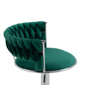 Coolmore Swivel Bar Stools Adjustable Counter Height Chairs With Footrest For Kitchen, Dining Room Emerald Velvet