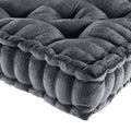 Poly Chenille Square Floor Pillow Cushion Charcoal Polyester