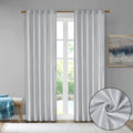 Room Darkening Poly Velvet Rod Pocket Back Tab Curtain Panel Pair 2 Pcs Window Panels Light Grey Polyester