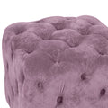 Purple Modern Velvet Upholstered Ottoman, Exquisite Small End Table, Soft Foot Stool,Dressing Makeup Chair, Comfortable Seat For Living Room, Bedroom, Entrance Purple Velvet