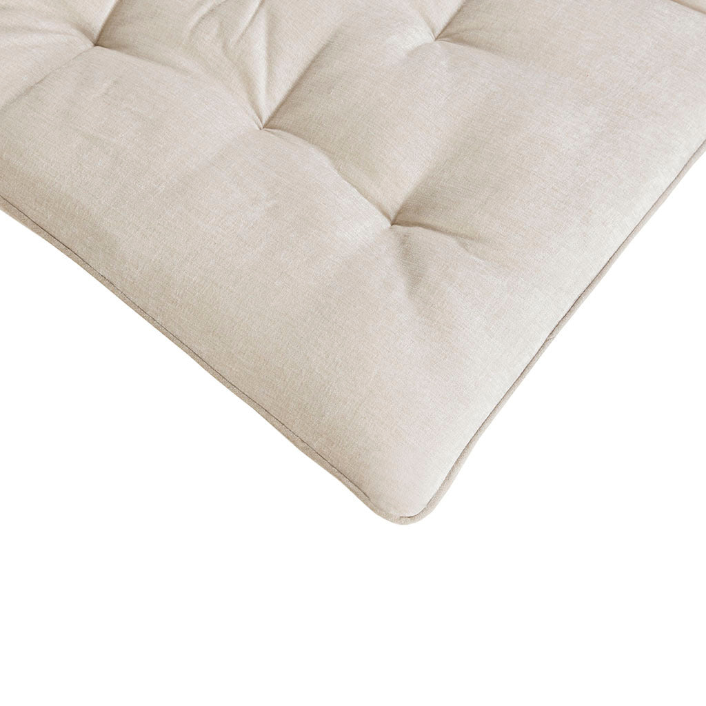 Poly Chenille Lounge Floor Pillow Cushion Ivory Polyester