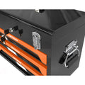 3 Drawers Tool Box With Tool Set Orange Black Orange Steel