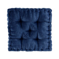 Poly Chenille Square Floor Pillow Cushion Navy Polyester