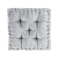 Poly Chenille Square Floor Pillow Cushion Grey Polyester