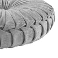 Poly Chenille Round Floor Pillow Cushion Grey Polyester