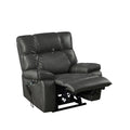 Recliner Chair With Phone Holder,Electric Power Lift Recliner Chair With 2 Motors Massage And Heat For Elderly, 3 Positions, 2 Side Pockets, Cup Holders Gray Foam Bonded Leather