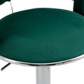 Coolmore Swivel Bar Stools Adjustable Counter Height Chairs With Footrest For Kitchen, Dining Room Emerald Velvet