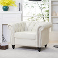 1 Seater Sofa For Living Room White Pu