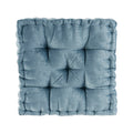 Poly Chenille Square Floor Pillow Cushion Aqua Polyester