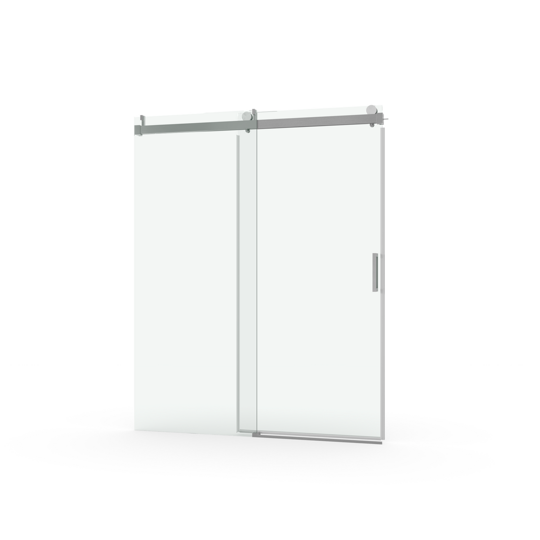 56 To 60 In. W X 76 In. H Sliding Frameless Soft Close Shower Door With Premium 3 8 Inch 10Mm Thick Tampered Glass In Brushed Nickel 22D01 60Bn Brushed Nickel Tempered Glass