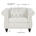 1 Seater Sofa For Living Room White Pu