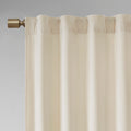 Room Darkening Poly Velvet Rod Pocket Back Tab Curtain Panel Pair 2 Pcs Window Panels Ivory Polyester