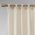 Room Darkening Poly Velvet Rod Pocket Back Tab Curtain Panel Pair 2 Pcs Window Panels Ivory Polyester