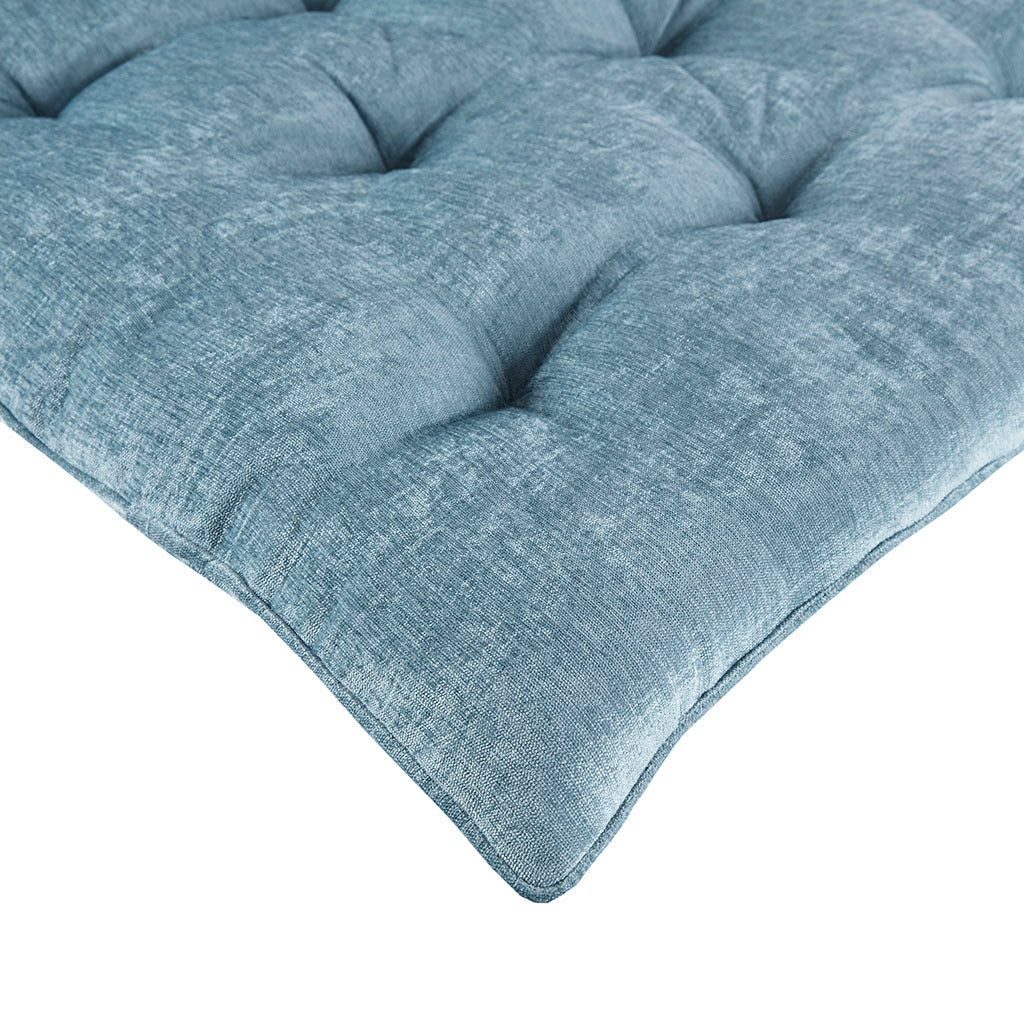 Poly Chenille Lounge Floor Pillow Cushion Aqua Polyester