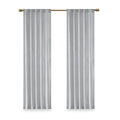 Room Darkening Poly Velvet Rod Pocket Back Tab Curtain Panel Pair 2 Pcs Window Panels Light Grey Polyester