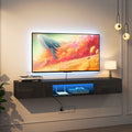 Floating Tv Stand Wall Mounted With 20 Color Leds,63