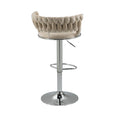 Coolmore Swivel Bar Stools Adjustable Counter Height Chairs With Footrest For Kitchen, Dining Room Ivory Velvet