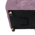 Purple Modern Velvet Upholstered Ottoman, Exquisite Small End Table, Soft Foot Stool,Dressing Makeup Chair, Comfortable Seat For Living Room, Bedroom, Entrance Purple Velvet