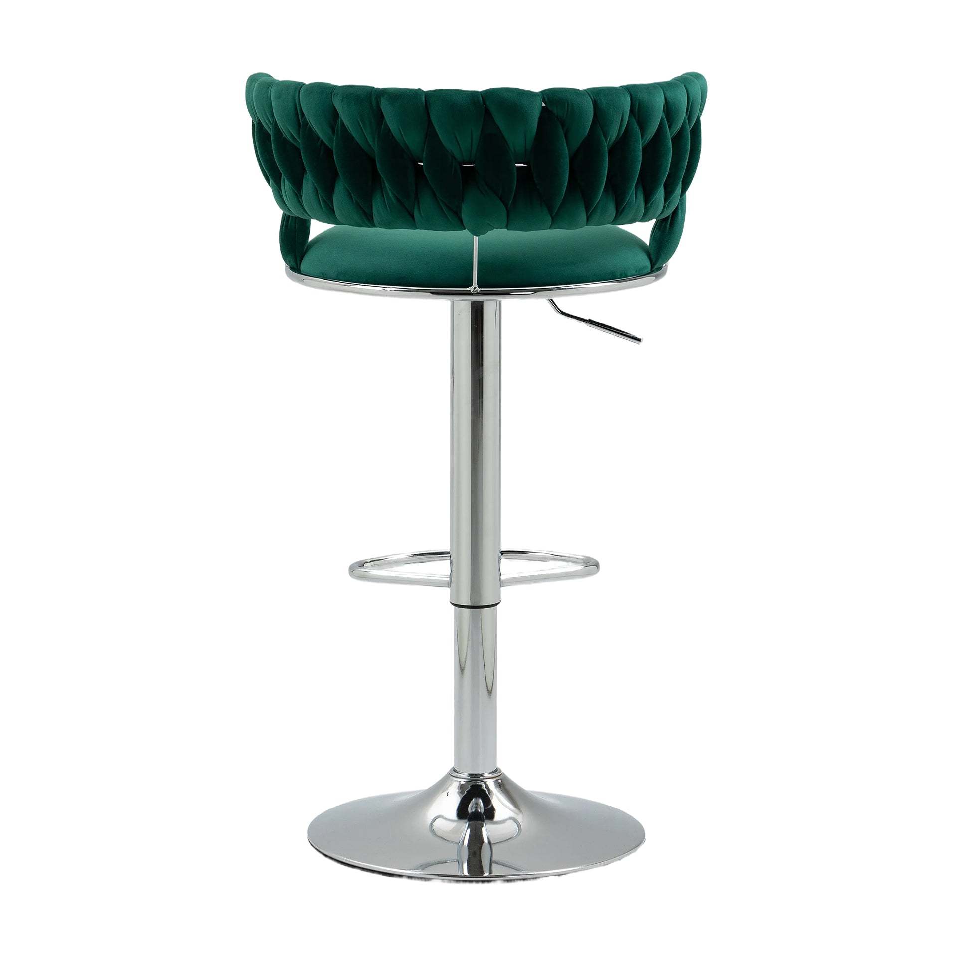 Coolmore Swivel Bar Stools Adjustable Counter Height Chairs With Footrest For Kitchen, Dining Room Emerald Velvet