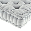 Poly Chenille Square Floor Pillow Cushion Grey Polyester